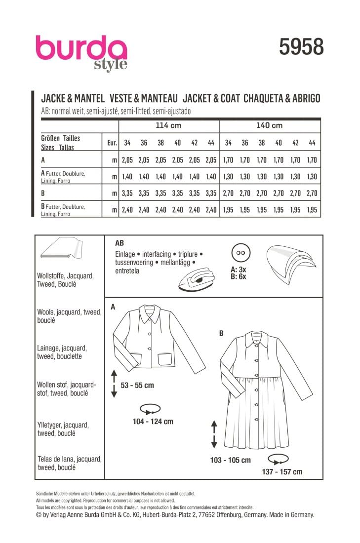 burda-style-5958-schnittmuster-jacke-und-mantel-damen-gr-34-44-level-3 image 4