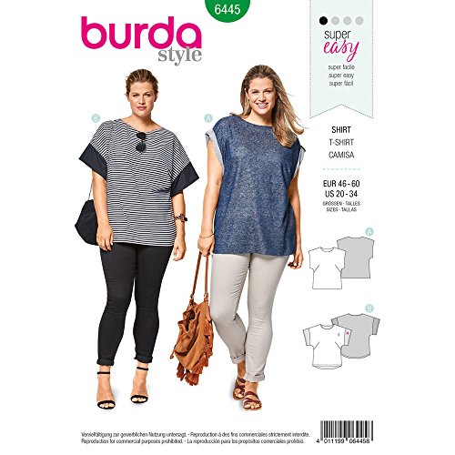 burda-style-6445-damen-t-shirt-gr-46-60-n-hlevel-1 image 6