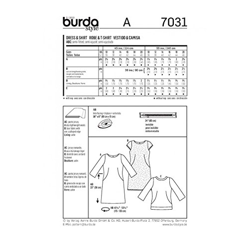 burda-style-schnittmuster-7031-damen-kleid-bluse-mit-u-boot-ausschnitt-gr-36-46 image 4