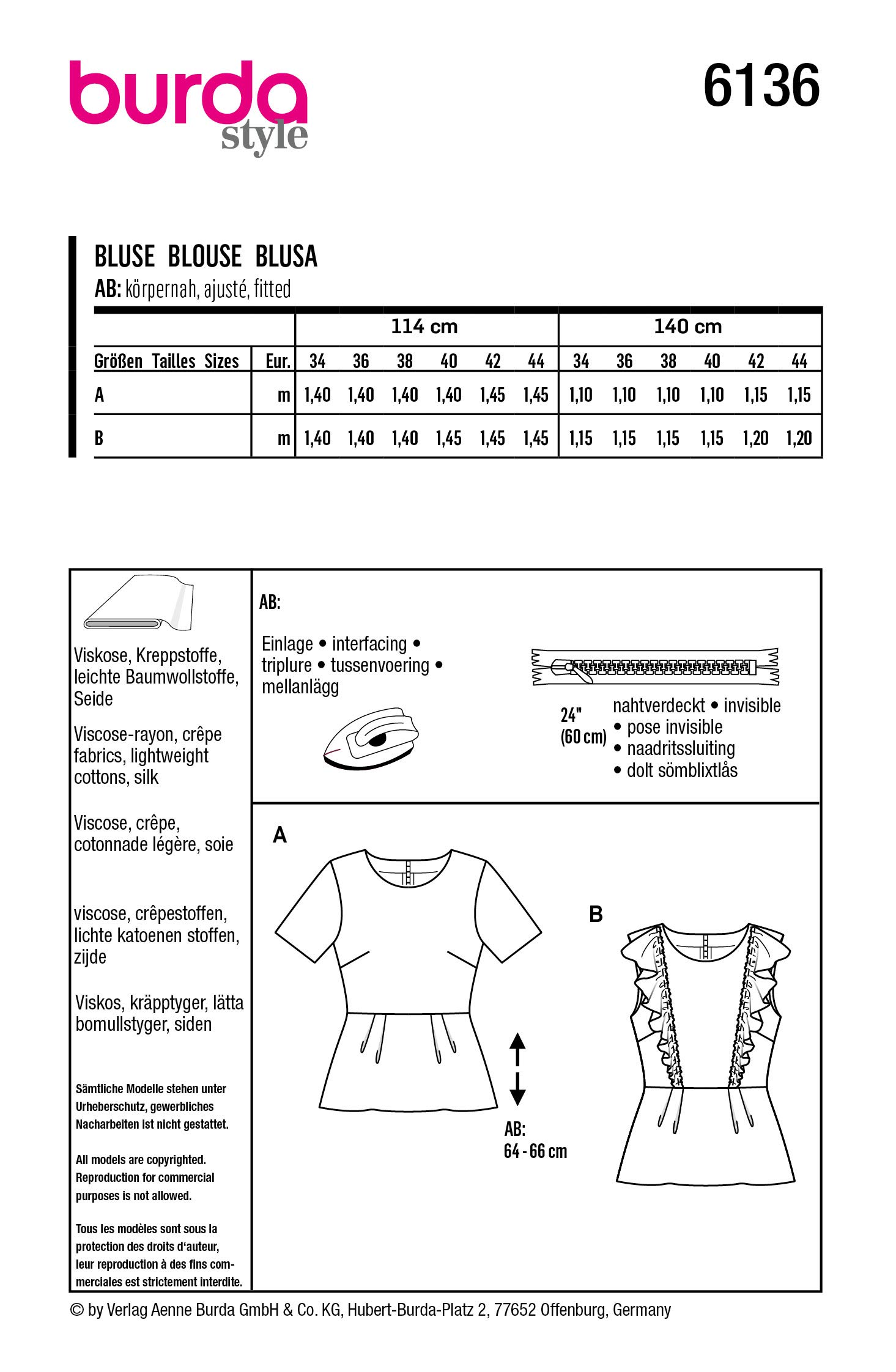 burda-style-6136-schnittmuster-damen-bluse-gr-34-44-level-2-leicht image 8