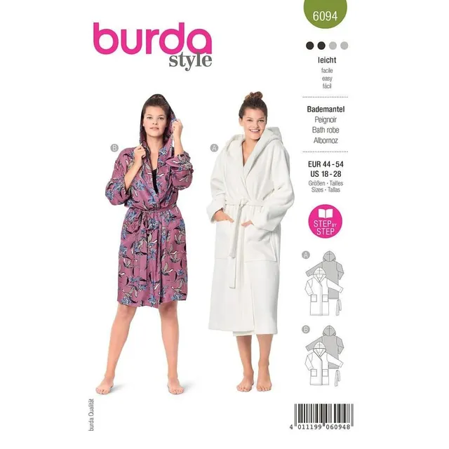 burda-style-6094-papierschnittmuster-damen-bademantel-gr-44-54 image 1