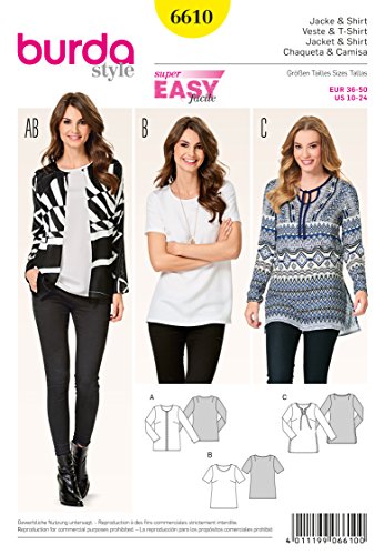 burda-easy-schnittmuster-6610-damen-jacke-und-shirt-gr-36-50 image 5