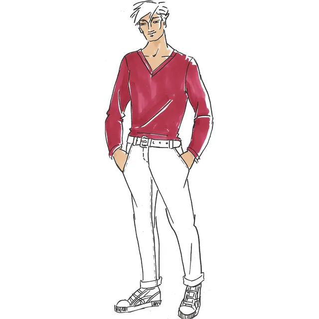 schnittmuster-berlin-longsleeve-benedikt-v-neck-langarmshirt-schnittmuster-f-r-h image 1