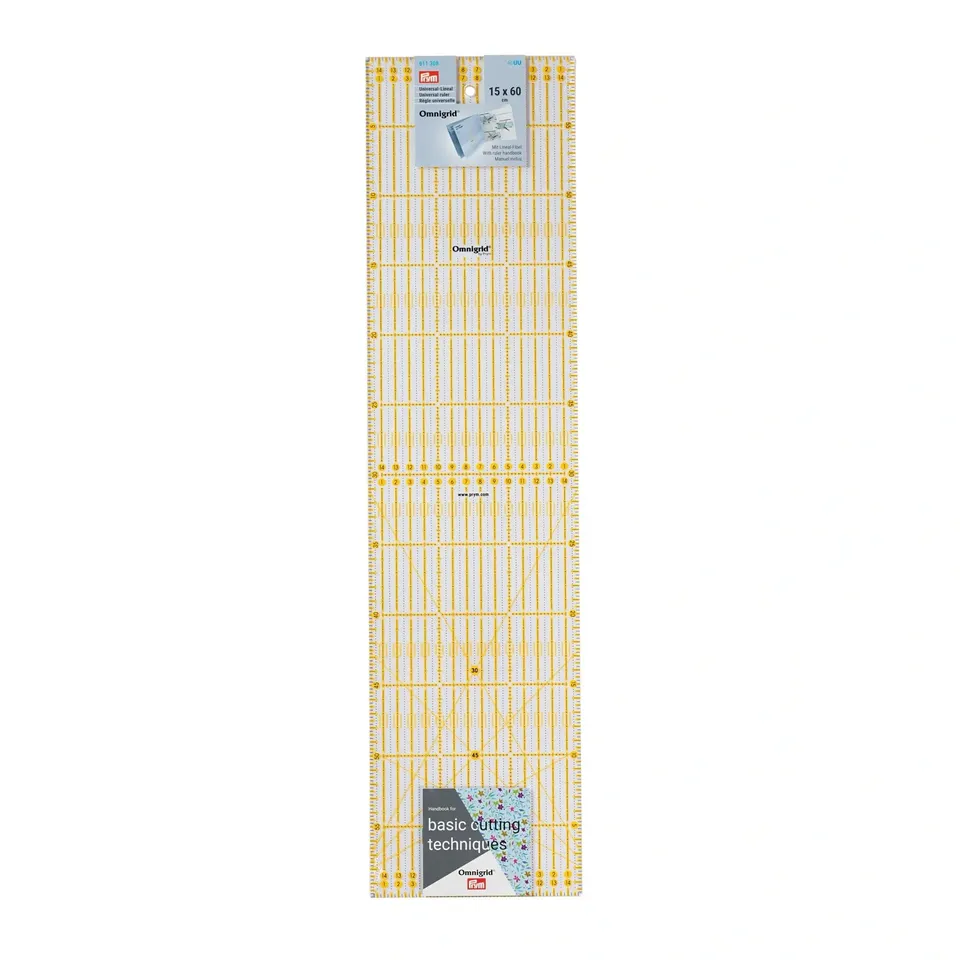 prym-universal-lineal-omnigrid-15-x-60-cm-transparent-mit-raster image 1