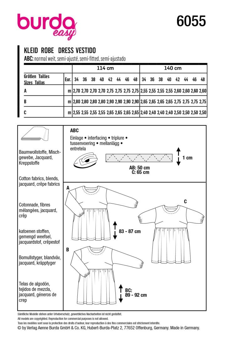 burda-style-burda-easy-6055-damen-kleider-papierschnittmuster-gr-34-48 image 3