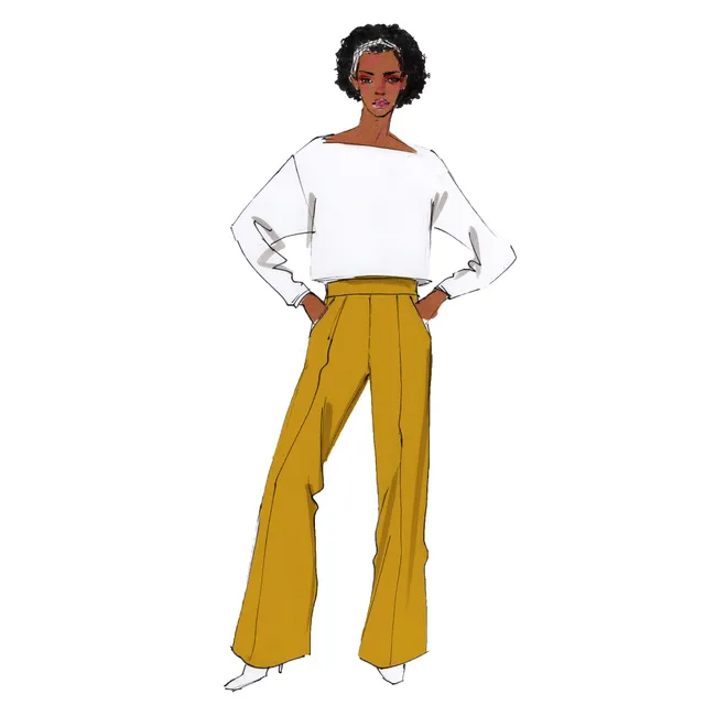 schnittmuster-berlin-hose-ahlbeck-damenhose-schnittmuster-mit-ausgestelltem-bein image 1