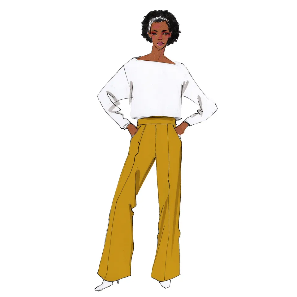 schnittmuster-berlin-hose-ahlbeck-damenhose-schnittmuster-mit-ausgestelltem-bein image 1
