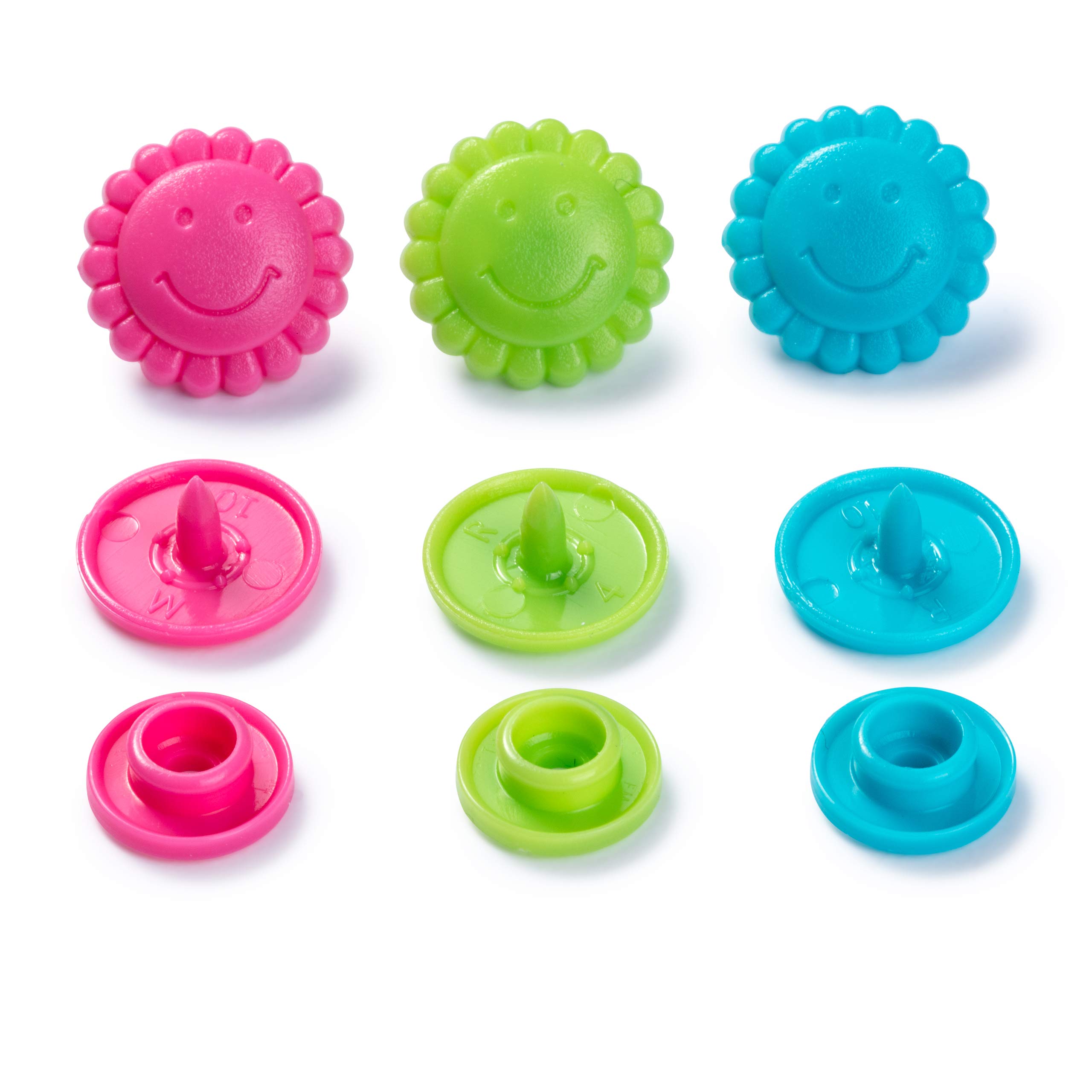 prym-love-color-snaps-druckkn-pfe-blume-13-6-mm-t-rkis-gr-n-pink image 2