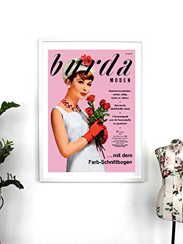 burda-style-retro-poster-pink-din-a2-karriere-kleid-1961 image 4