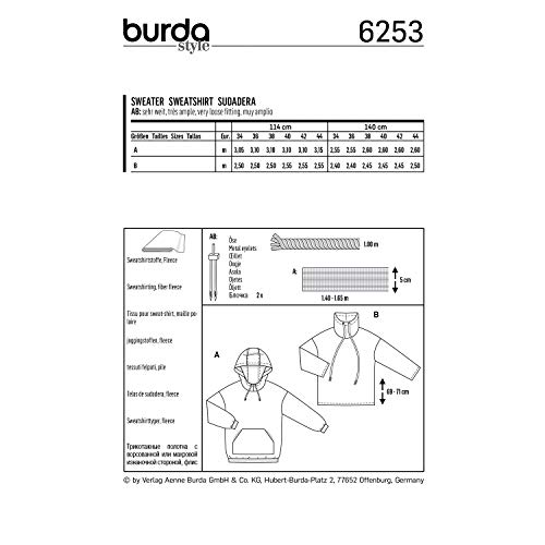 burda-6253-damen-sweatshirts-hoodies-gr-34-44-papierschnitt image 7