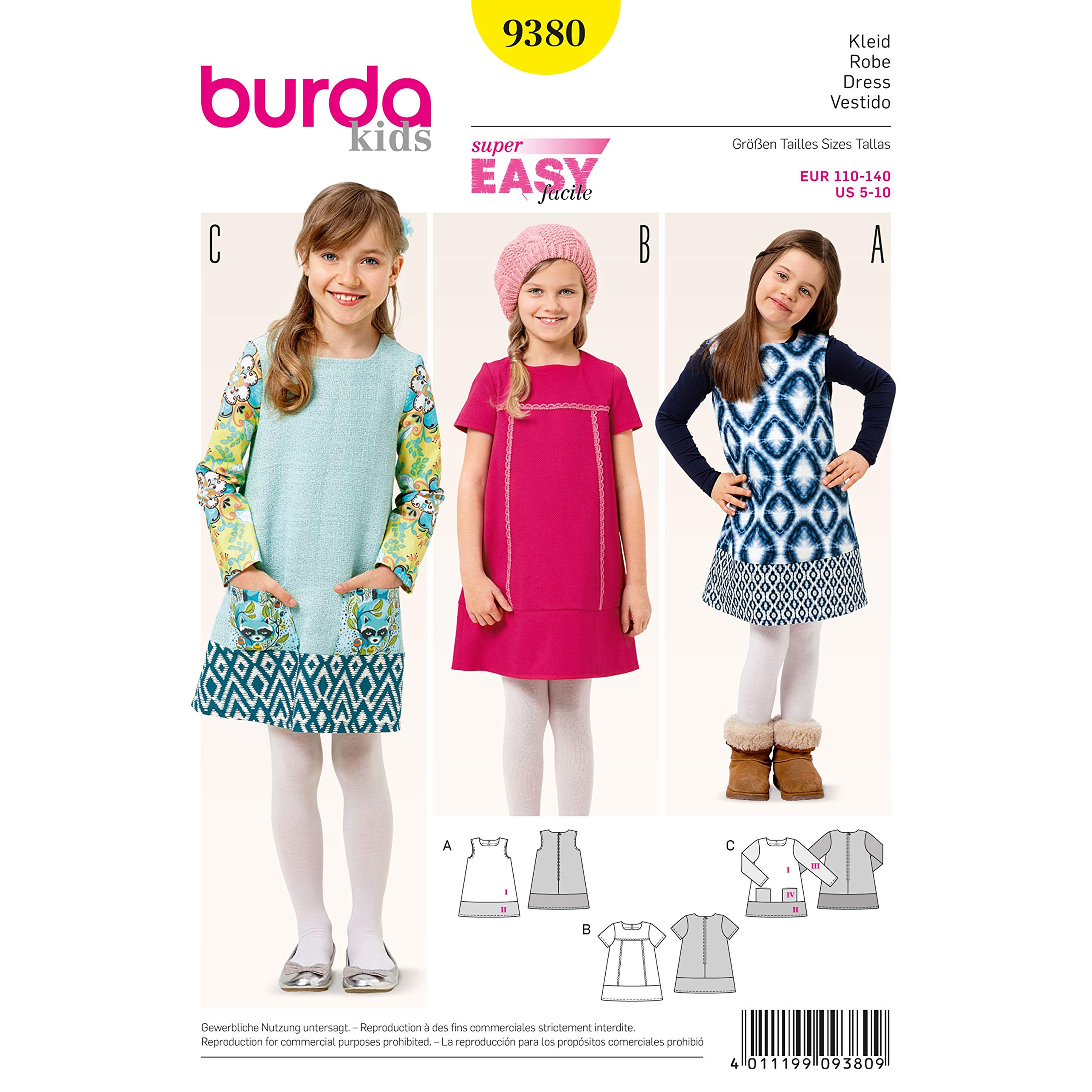 burda-kids-schnittmuster-9380-m-dchen-kleid-gr-110-140 image 1