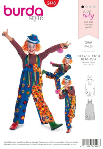burda-style-2448-schnittmuster-kinder-faschingskost-m-clown-gr-104-164 image 6