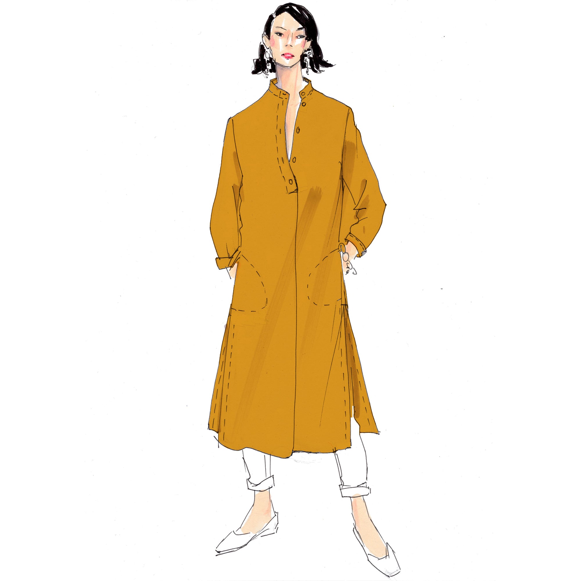 schnittmuster-berlin-longbluse-urania-bluse-und-hemdkleid-schnittmuster image 1