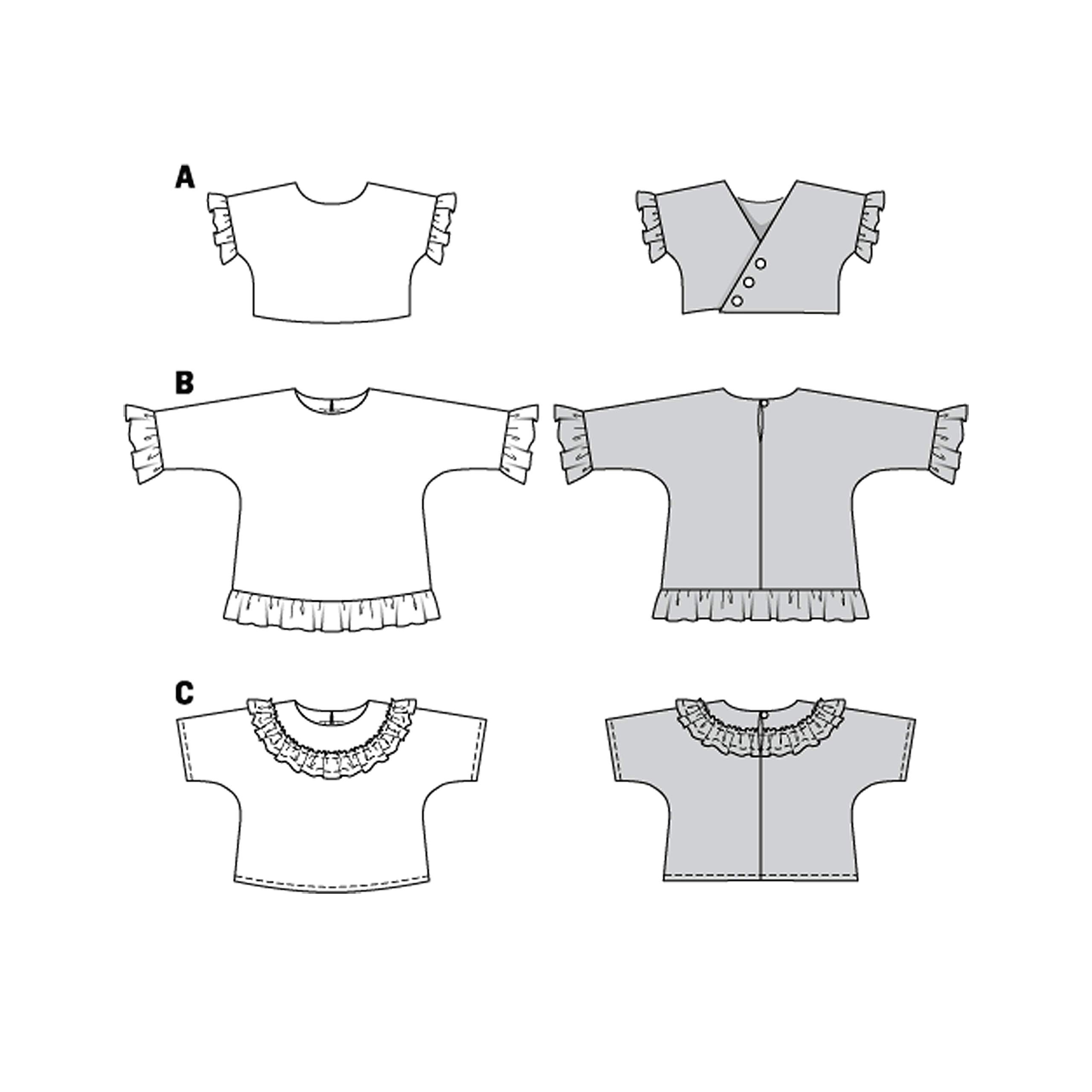 burda-style-b9303-schnittmuster-kinder-sommer-top-t-shirt-gr-116-146 image 5