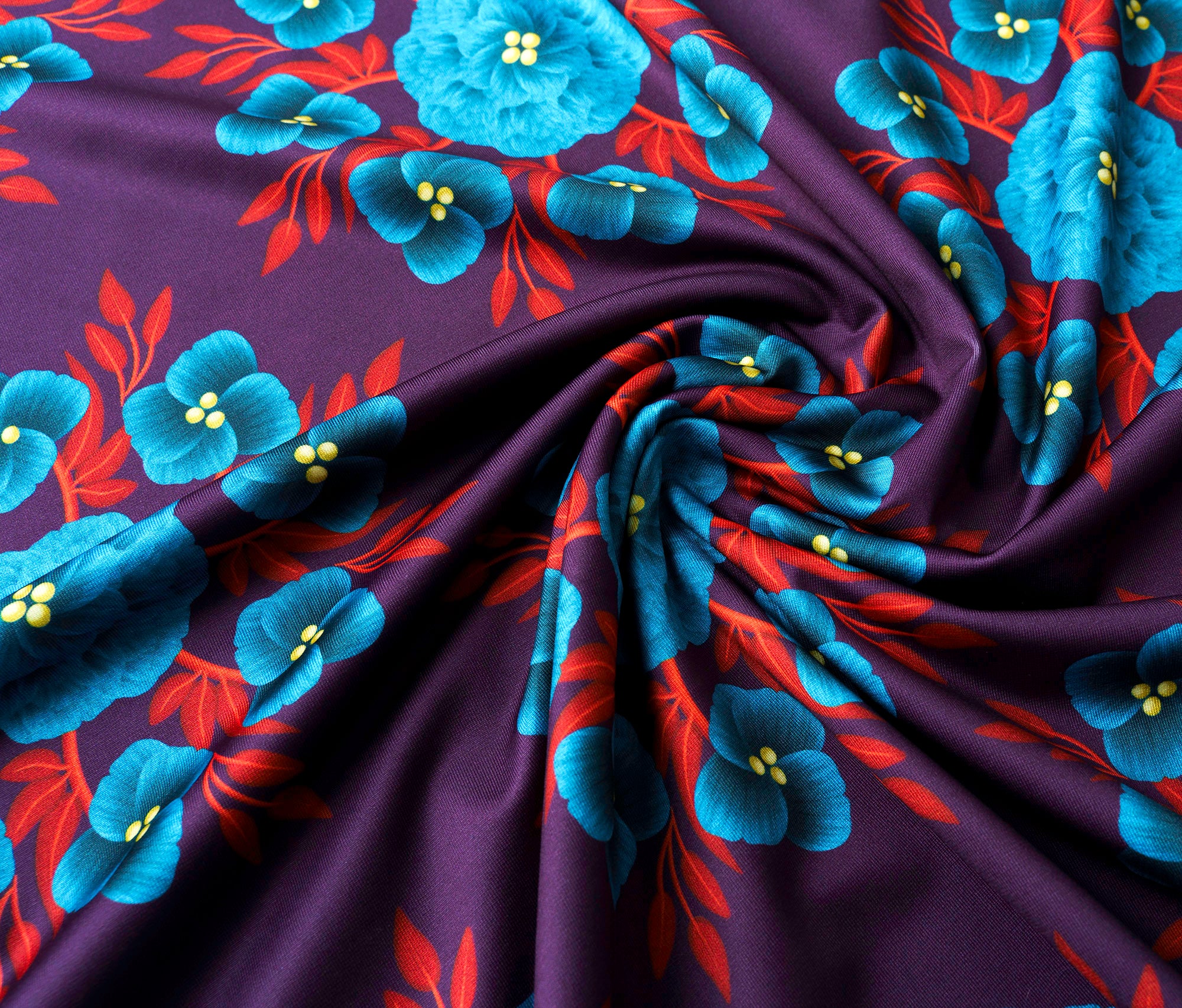 albstoffe-performance-flower-circle-bordeaux-active-wear-bio-meterware image 2