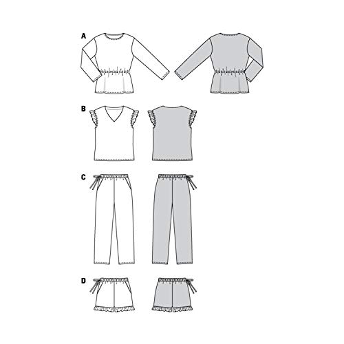 burda-style-schnittmuster-6261-damen-pyjama-set-mit-shirt-und-hose-gr-34-44 image 8