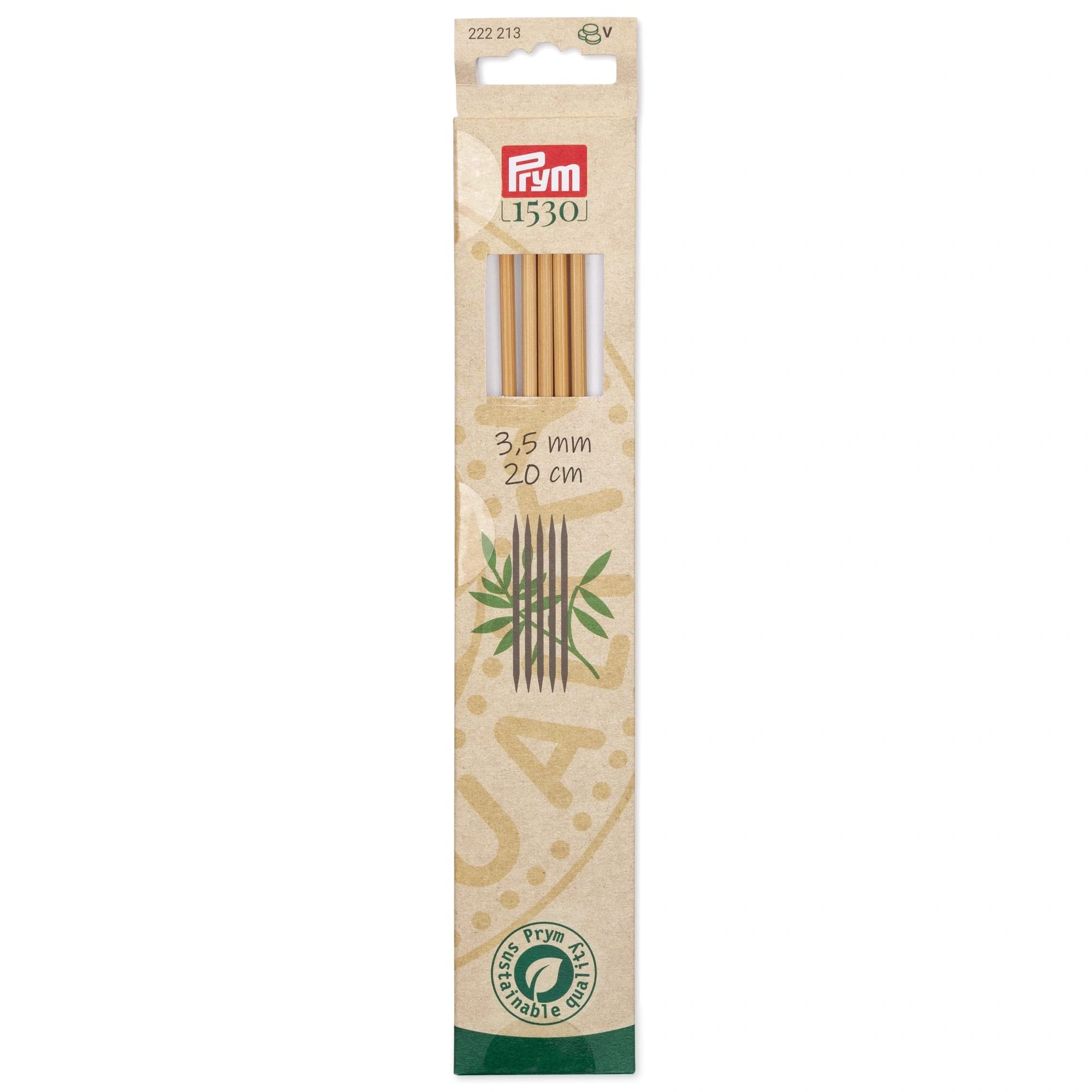 prym-1530-strumpfstricknadeln-222213-bambus-20-cm-3-5-mm image 1